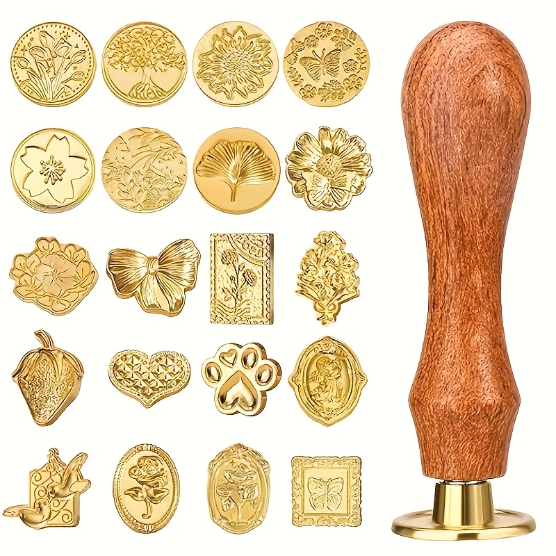 Wax Seal Stamp Kit - 21개의 다양한 스타일의 왁스 스탬프 세트,