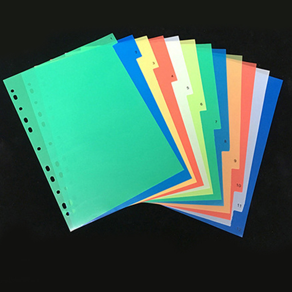 Index Tab Divider - 40Pcs A4 밝은 색상의 색상 인덱스