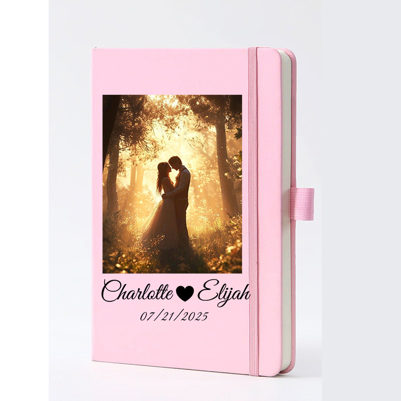 Journal Leather Hardcover - A5 날짜 표시된 인조 가죽 맞춤