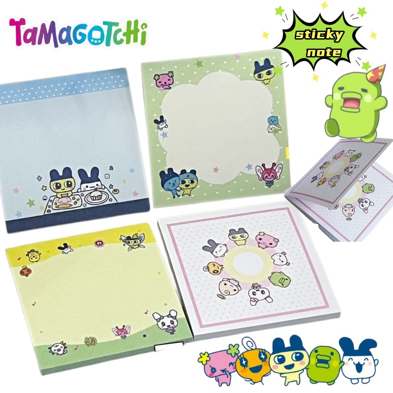 Memo Pad Sticky - 4pcs Tamagotchi Mametchi Memetchi 만화 귀여운