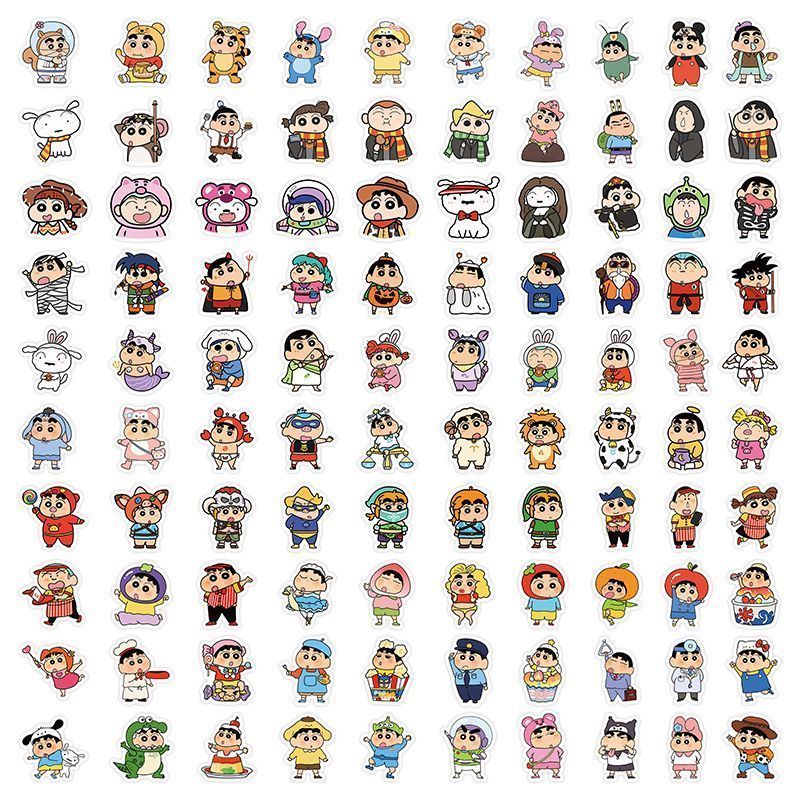 크레용신짱 만화 귀여운 100개 스티커 카와이 학생 D - Cardstock Paper Pack 리뷰 및 가격