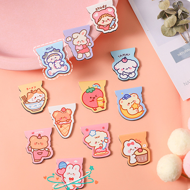 5pcs 귀여운 만화 곰 자기 책갈피 종이 클립 Kaw - Bookmark Magnetic Clip 리뷰 및 가격