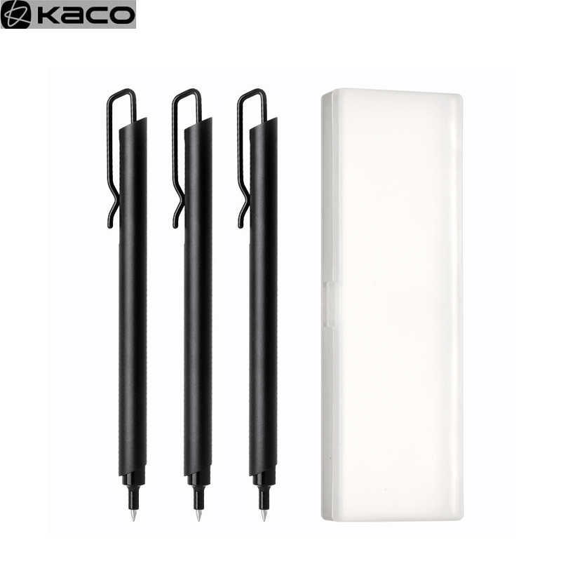 Kaco 금속 사인펜 젤 펜용 리필 포함 0.5MM 검 - Stationery Supply Business 리뷰 및 가격
