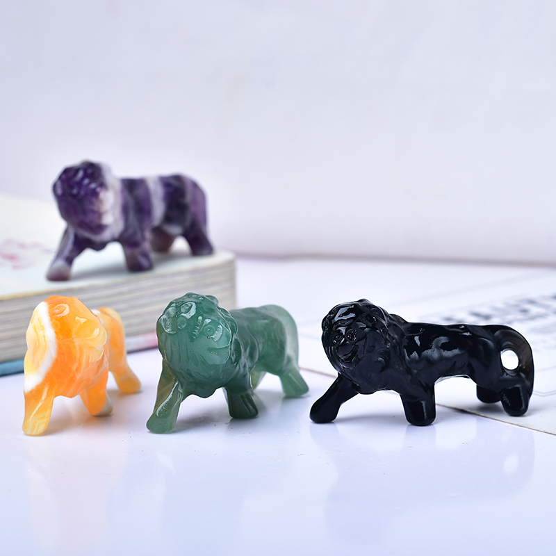 천연 크리스탈 흑요석 사자. 선물로 적합한 미네랄 스톤 - Lion Stationery & Office Supply(Kunshan)Co.Ltd 리뷰 및 가격
