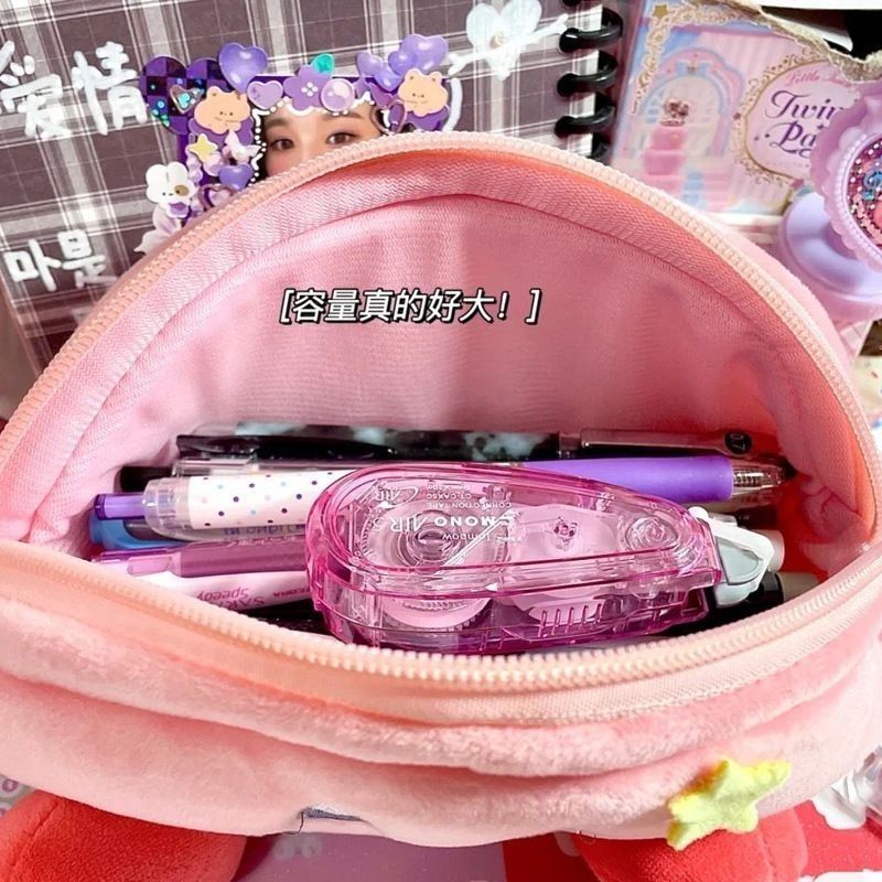 커비 플러시 필통 핑크 대용량 수납 가방 학생용 문구  - Pencil Case Large 리뷰 및 가격