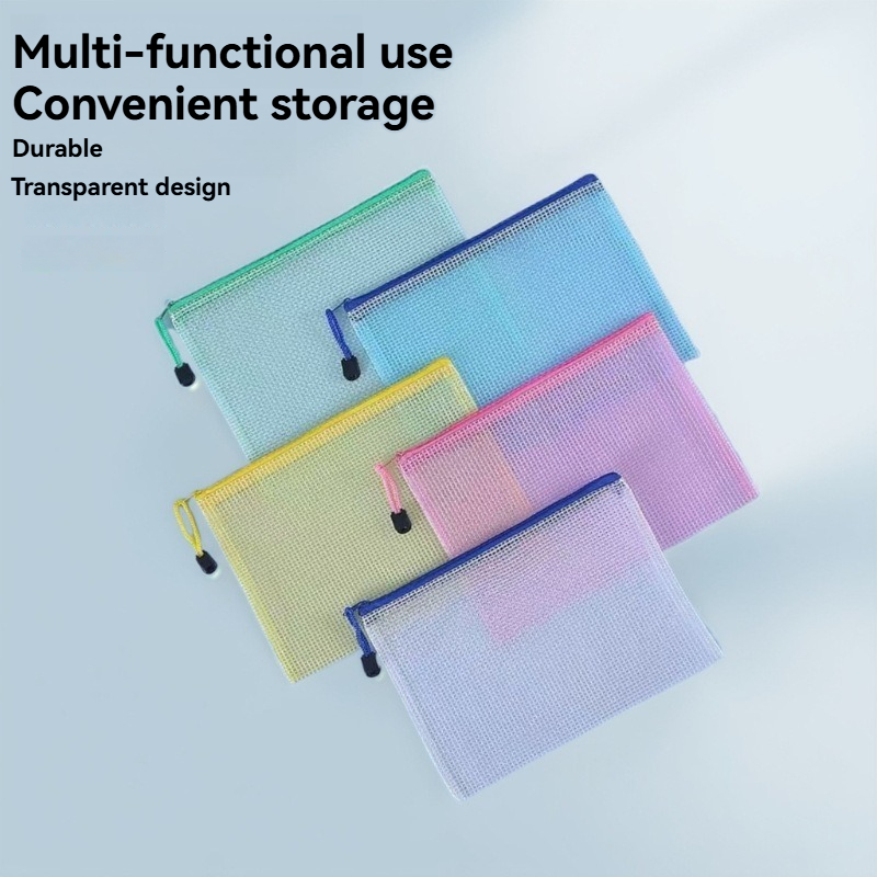 5PCS 편지지 보관 폴더 파일 메쉬 지퍼 주머니 A4 - Is Stationery Office Supply 리뷰 및 가격