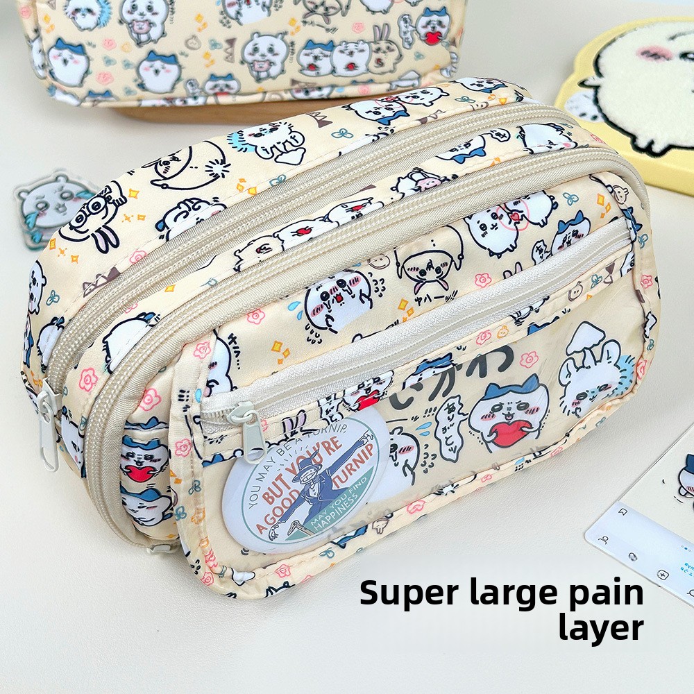 지이 피인백 필통 대용량 문구 파우치 우사기 하치와레  - Pencil Case Large 리뷰 및 가격