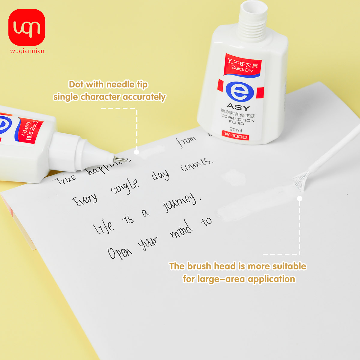 WQN 퀵드라이 수정액, 20ml, 흰색, 사용이 간편 - Correction Fluid White 리뷰 및 가격