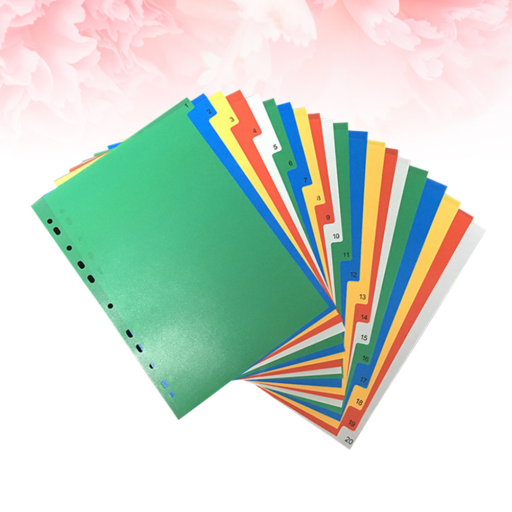 40Pcs A4 밝은 색상의 색상 인덱스 탭 디바이더  - Index Tab Divider 리뷰 및 가격