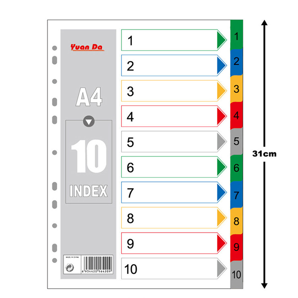 40Pcs A4 밝은 색상의 색상 인덱스 탭 디바이더  - Index Tab Divider 리뷰 및 가격