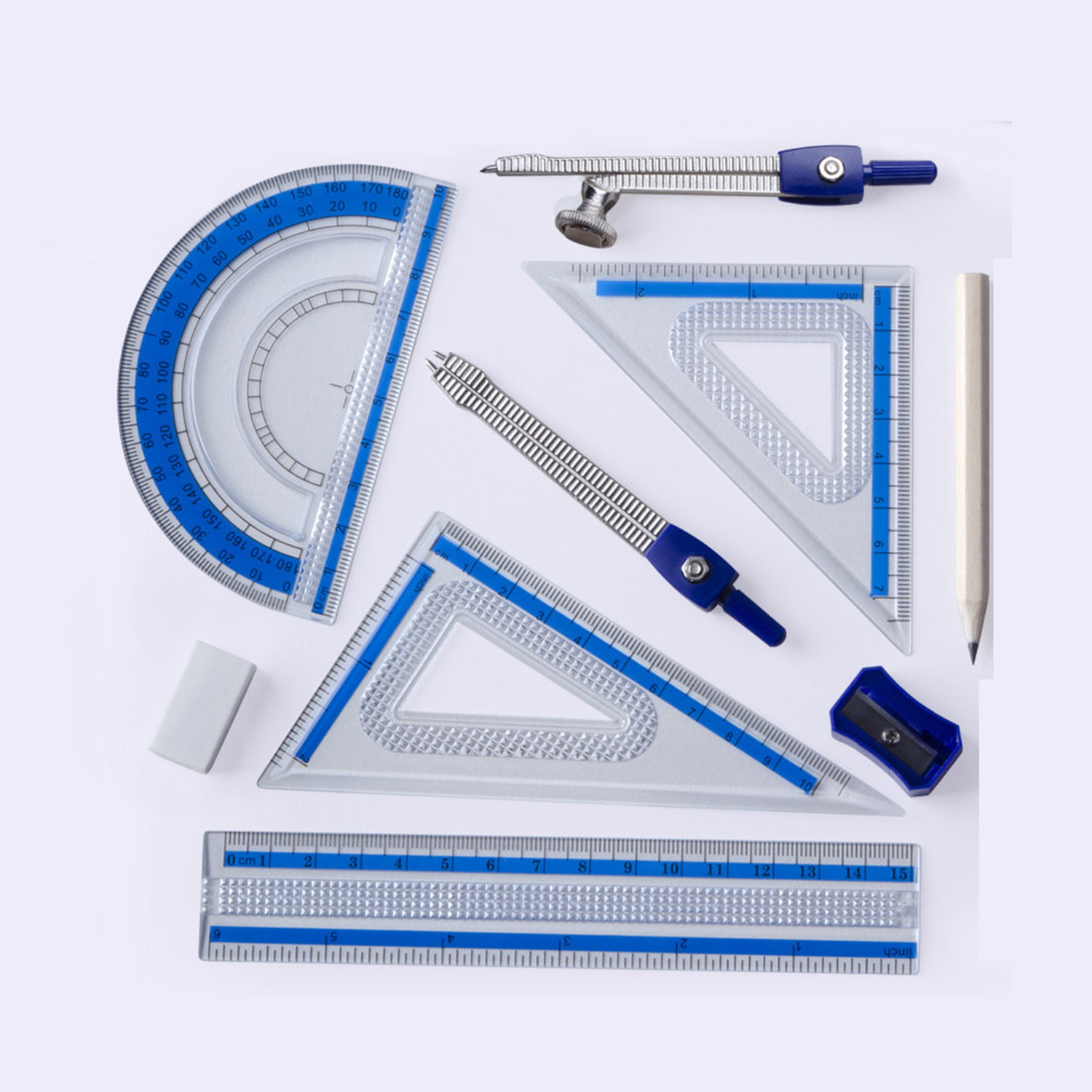 10종 기하학 수학 세트, 깨지지 않는 보관함, 자,  - Compass Geometry Set 리뷰 및 가격