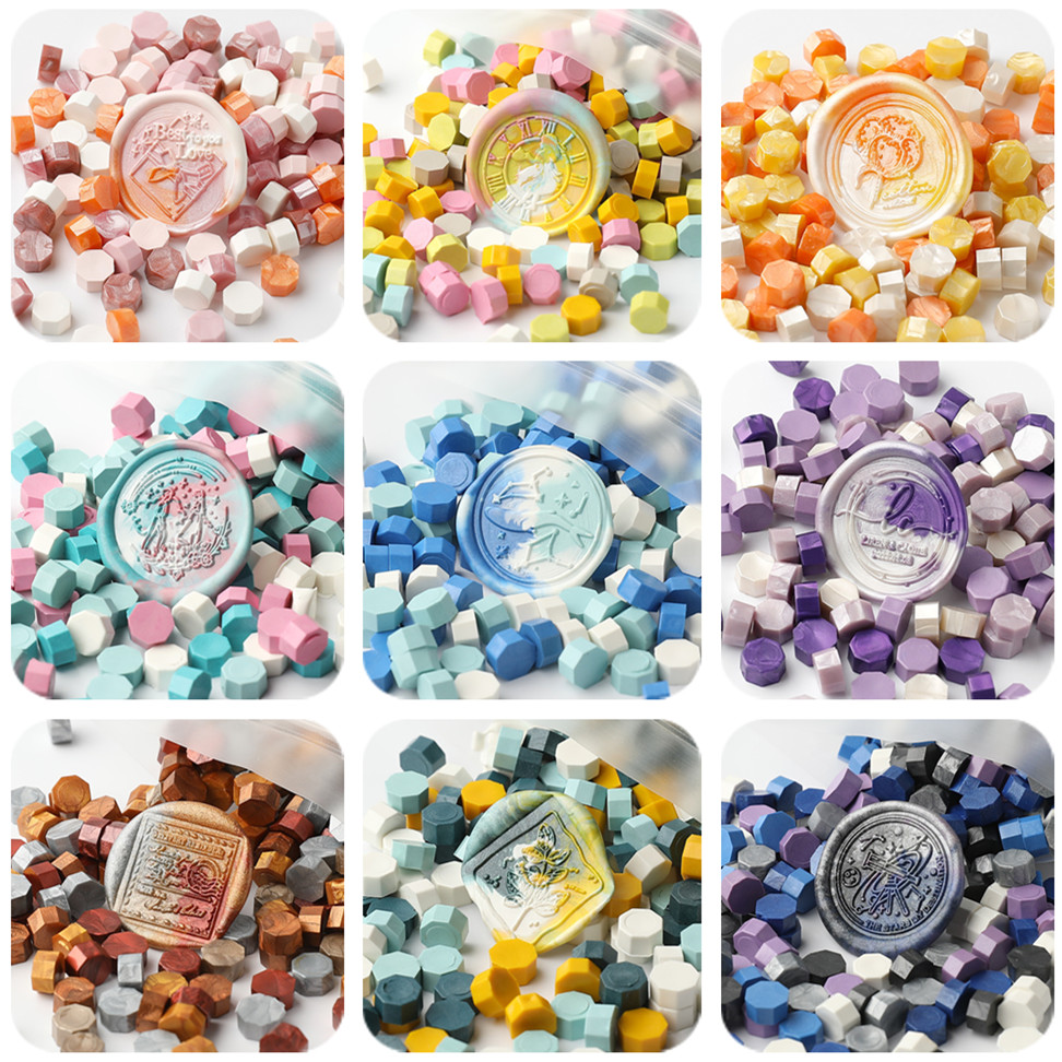 200 개/가방 옥타곤 혼합 색상 씰링 왁스 비즈 인감 - Wax Seal Stamp Kit 리뷰 및 가격