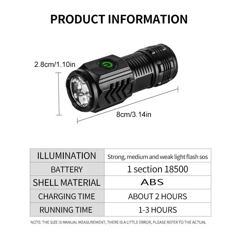 펜 클립이 있는 미니 3LED 손전등, 야간 산책, 휴 - Stationery Supply 리뷰 및 가격