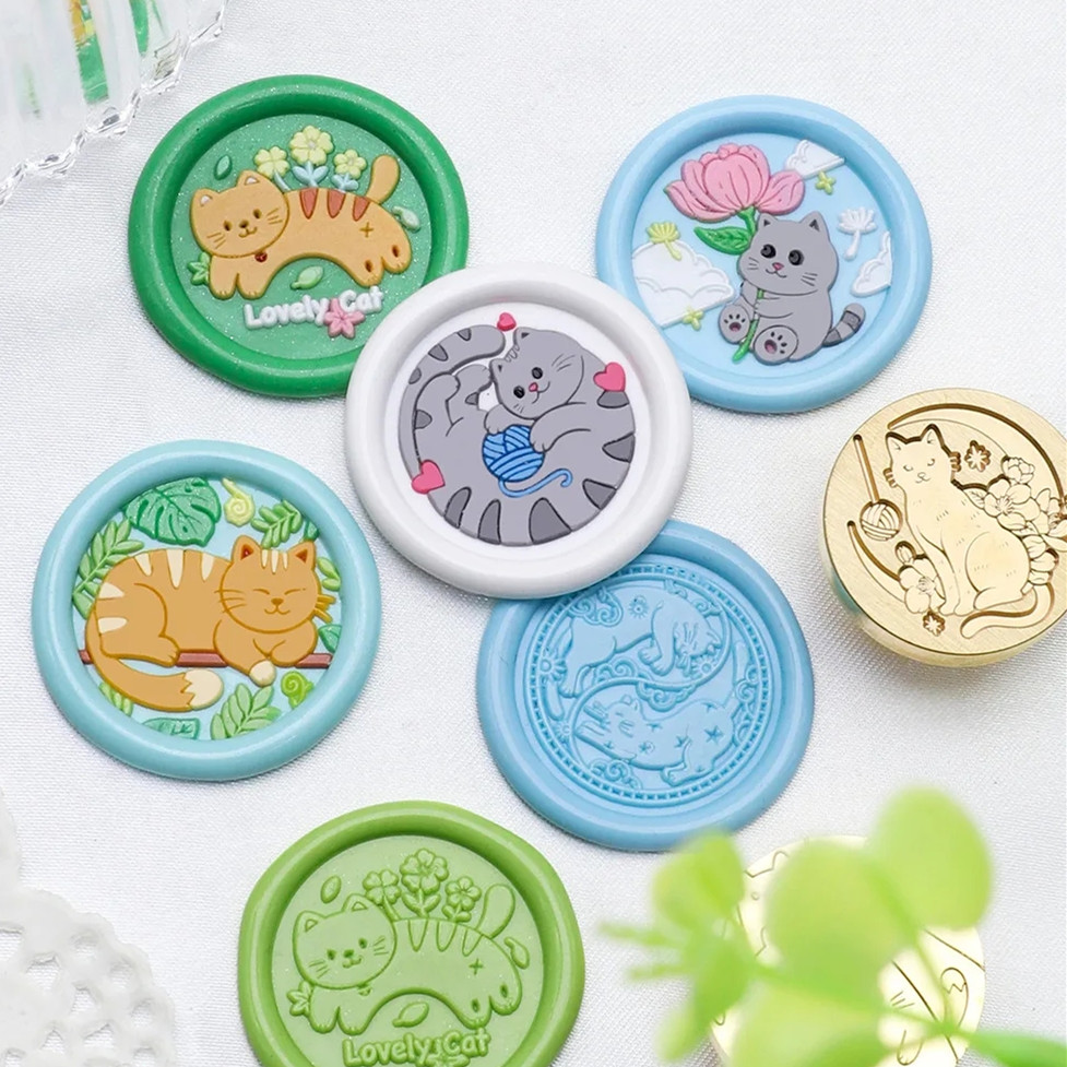 고양이 시리즈 25mm 챕터 왁스 씰 귀여운 행운의 고 - Wax Seal Stamp Kit 리뷰 및 가격
